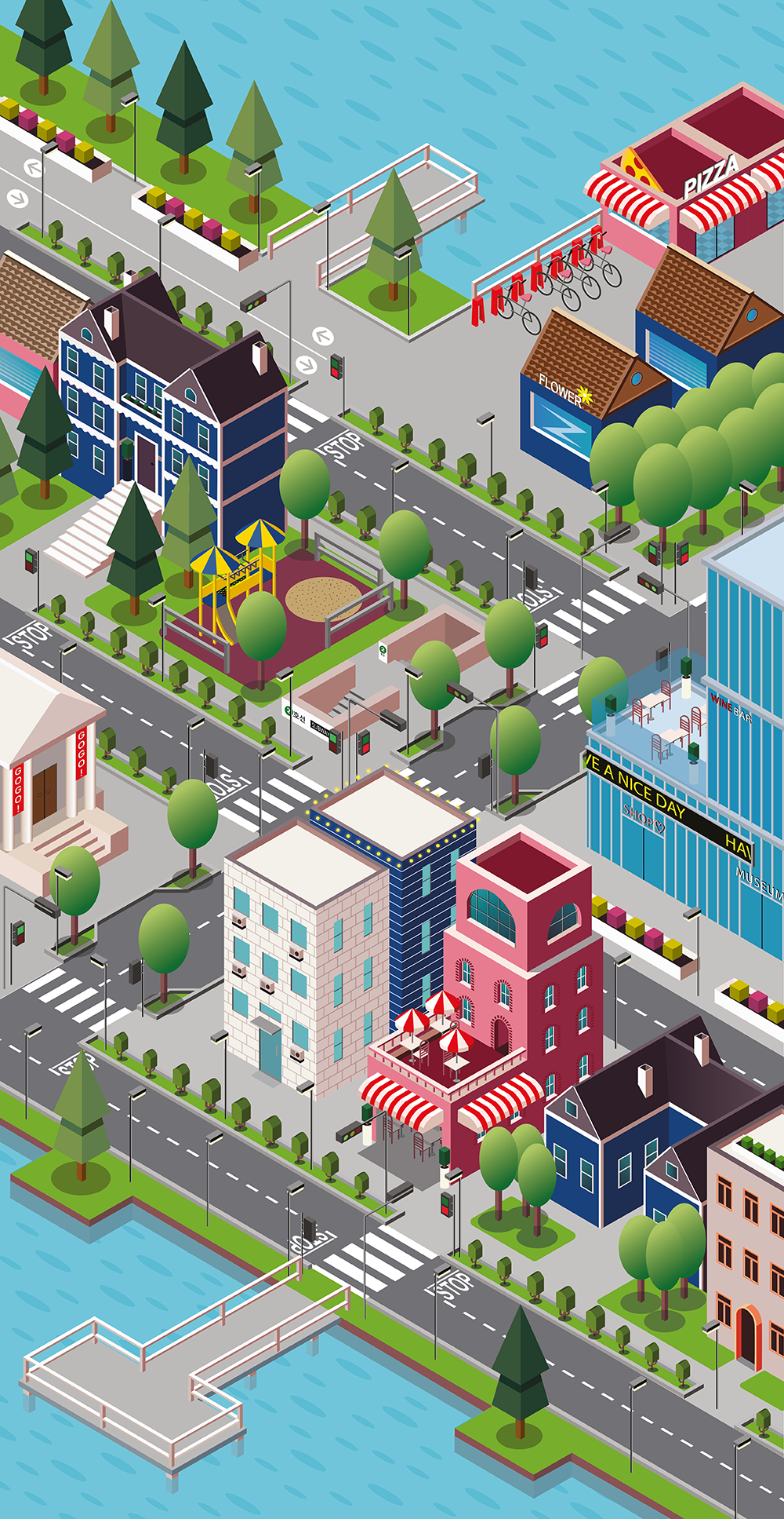 일러스트 아이소메트릭 그림 이미지